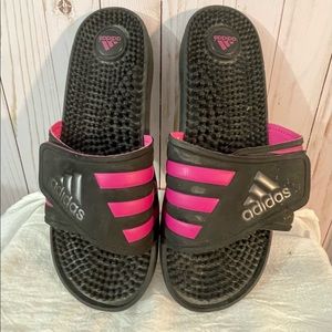Adidas slip on sandals. Worn few times great condition.